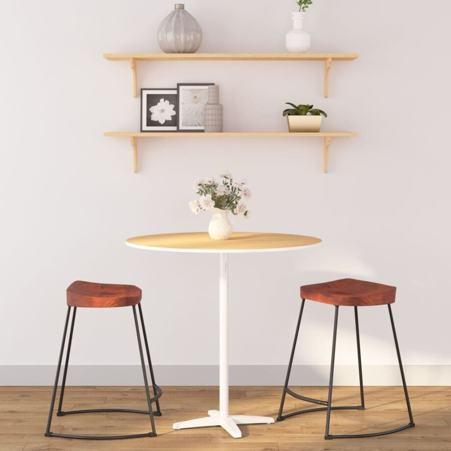 vidaXL Barkrukken 2 st Gavin 45x38x53 cm massief mangohout afbeelding 1