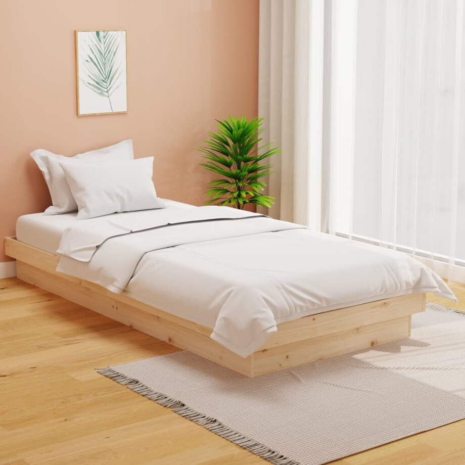 vidaXL Bedframe massief hout 90x200 cm afbeelding 1