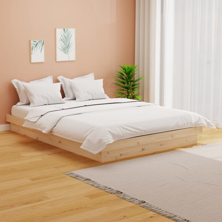 vidaXL Bedframe massief hout 150x200 cm afbeelding 1