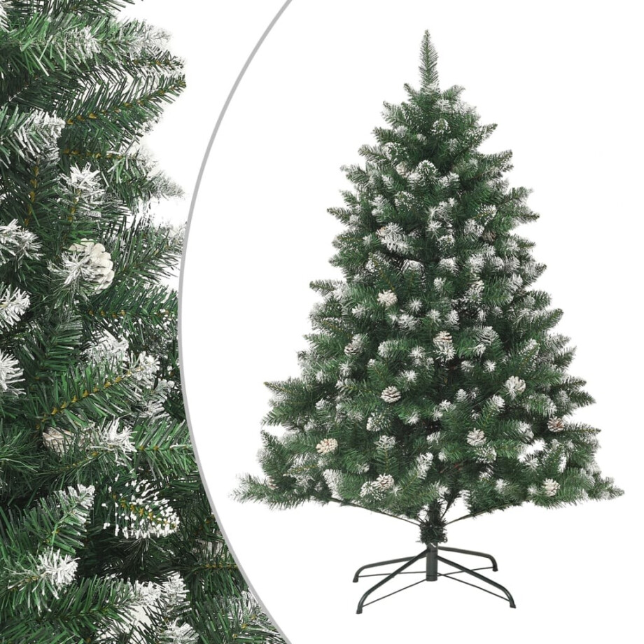vidaXL Kunstkerstboom met standaard 120 cm PVC afbeelding 1