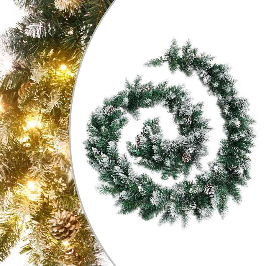 vidaXL Kerstslinger met LED-lampjes 2,7 m PVC groen afbeelding 