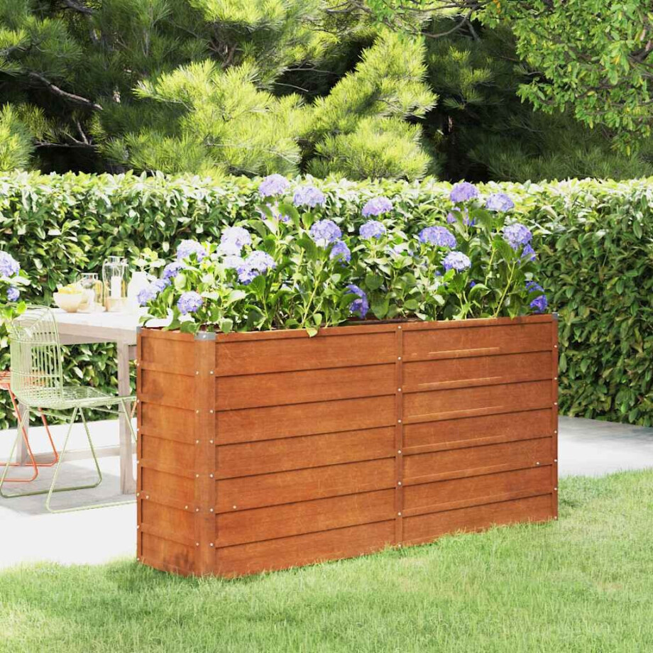vidaXL Plantenbak verhoogd 160x40x77 cm cortenstaal roestig vidaXL Plantenbak verhoogd 160x40x77 cm cortenstaal roestig afbeelding 1