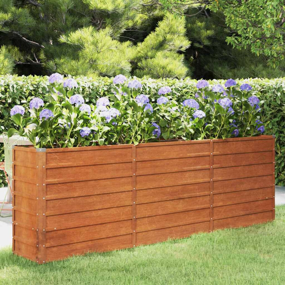 vidaXL Plantenbak verhoogd 240x40x77 cm cortenstaal roestig vidaXL Plantenbak verhoogd 240x40x77 cm cortenstaal roestig afbeelding 1