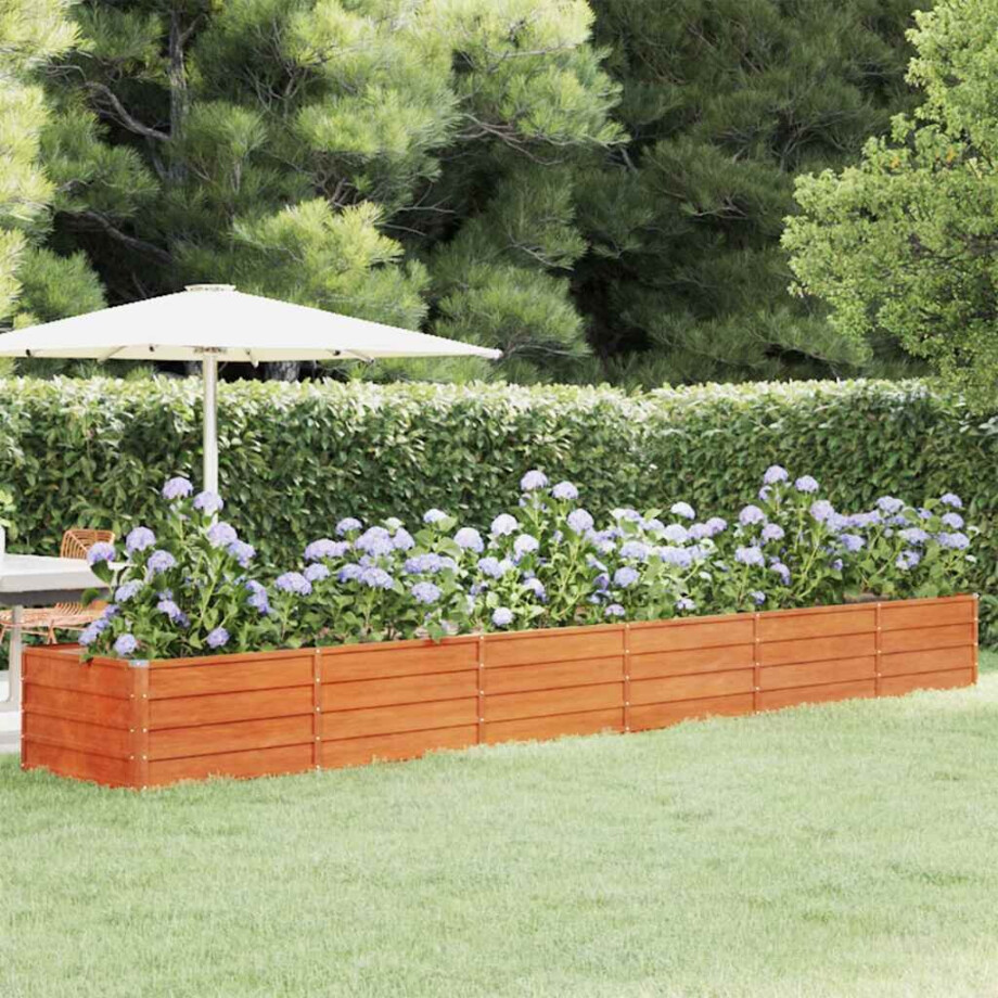 vidaXL Plantenbak verhoogd 480x80x45 cm cortenstaal roestig vidaXL Plantenbak verhoogd 480x80x45 cm cortenstaal roestig afbeelding 1