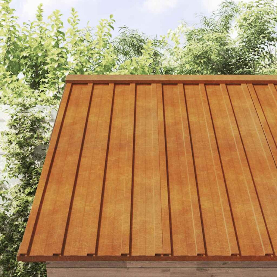 vidaXL Dakpanelen 12 st 80x44 cm cortenstaal roestig afbeelding 1
