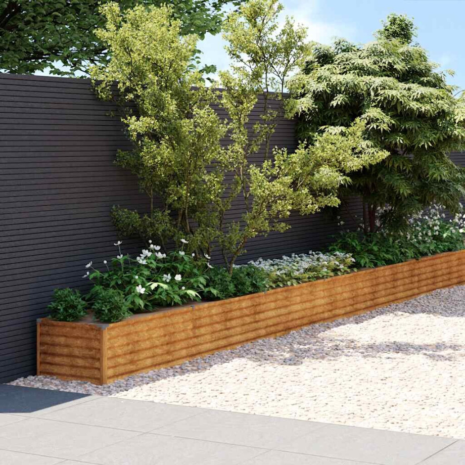 vidaXL Plantenbak verhoogd 770x50x36 cm cortenstaal afbeelding 1