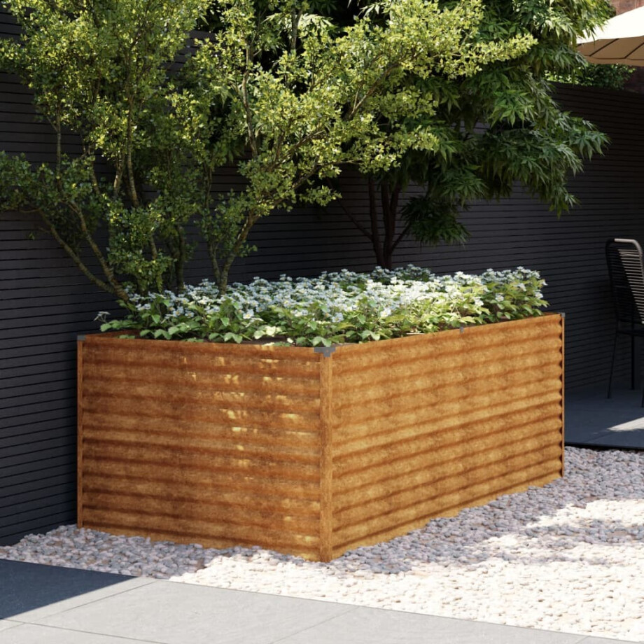 vidaXL Plantenbak verhoogd 196x100x69 cm cortenstaal vidaXL Plantenbak verhoogd 196x100x69 cm cortenstaal afbeelding 1