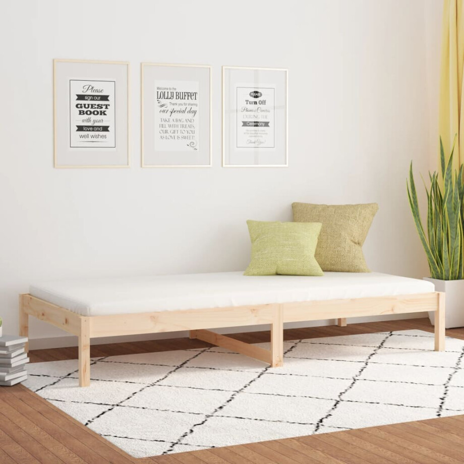 vidaXL Slaapbank zonder matras 80x200 cm massief grenenhout afbeelding 1