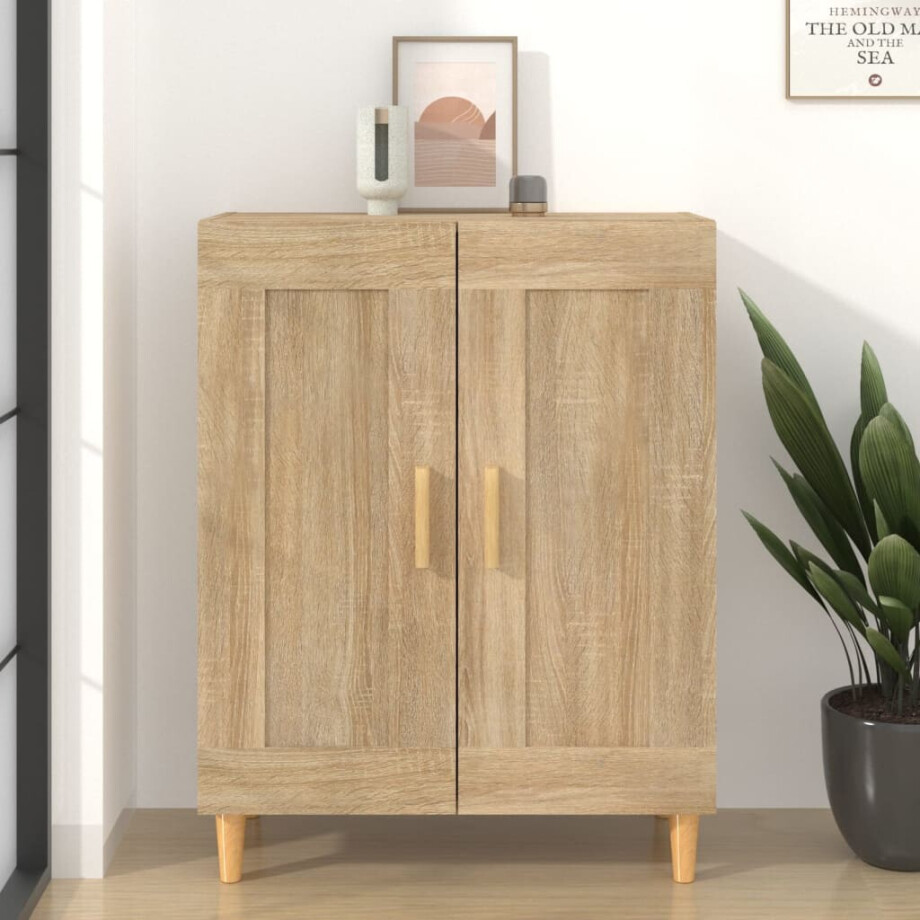 vidaXL Dressoir 69,5x34x90 cm bewerkt hout sonoma eikenkleurig afbeelding 1