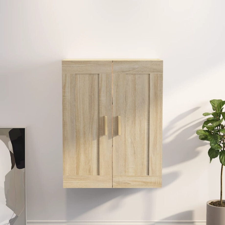 vidaXL Wandkast 69,5x32,5x90 cm bewerkt hout sonoma eikenkleurig afbeelding 1
