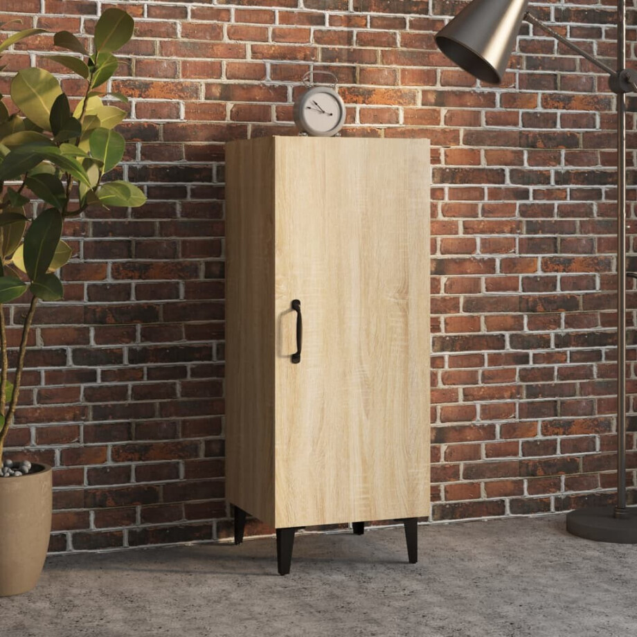 vidaXL Dressoir 34,5x34x90 cm bewerkt hout sonoma eikenkleurig vidaXL Dressoir 34,5x34x90 cm bewerkt hout sonoma eikenkleurig afbeelding 1