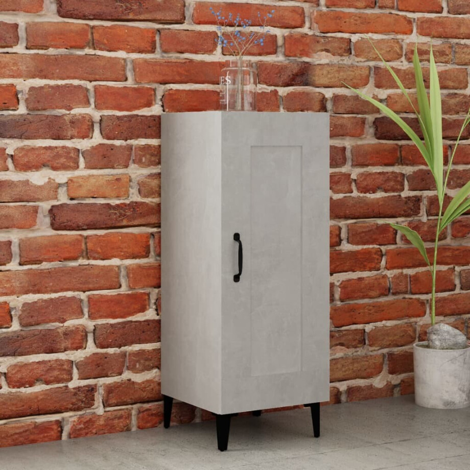 vidaXL Dressoir 34,5x34x90 cm bewerkt hout betongrijs afbeelding 1