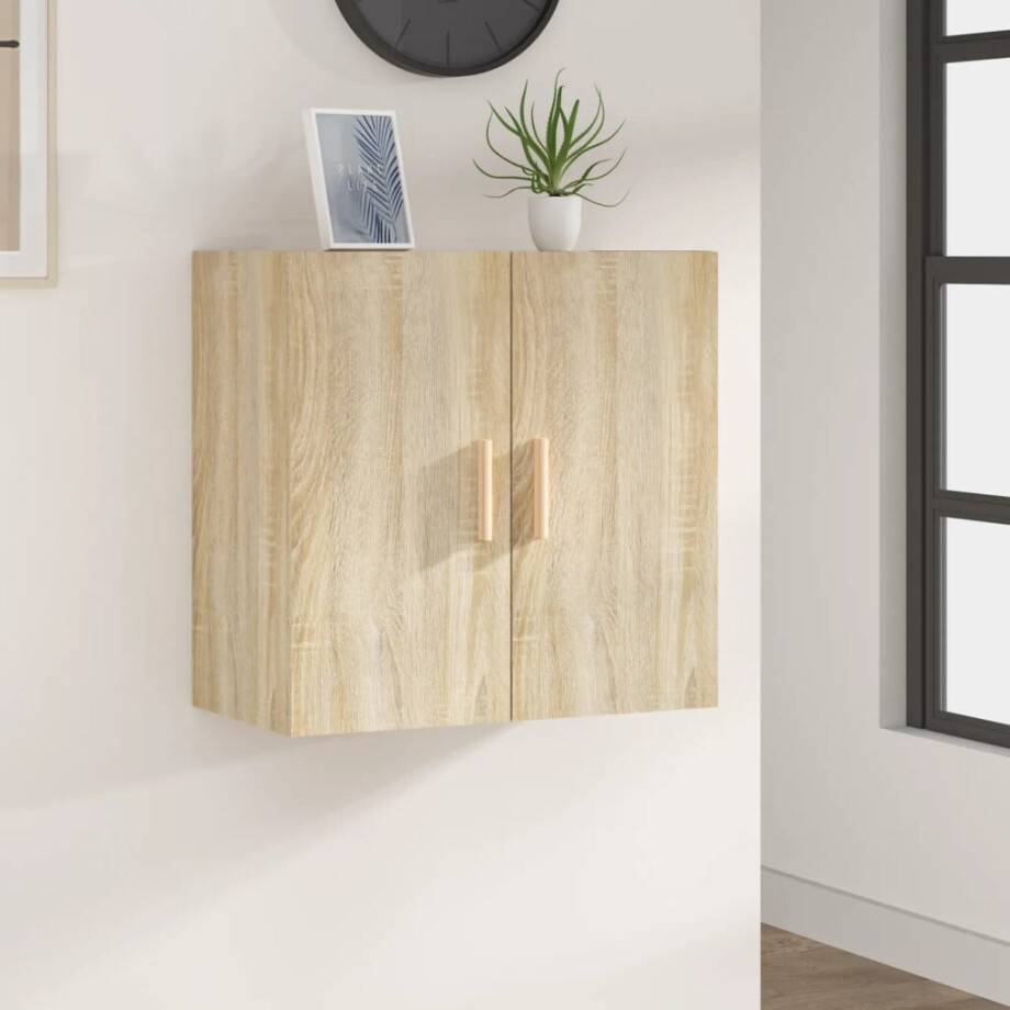 vidaXL Wandkast 60x30x60 cm bewerkt hout sonoma eikenkleurig afbeelding 1