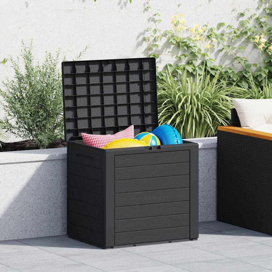 vidaXL Tuinbox 58,5x46x55 cm polypropeen antracietkleurig afbeelding 1