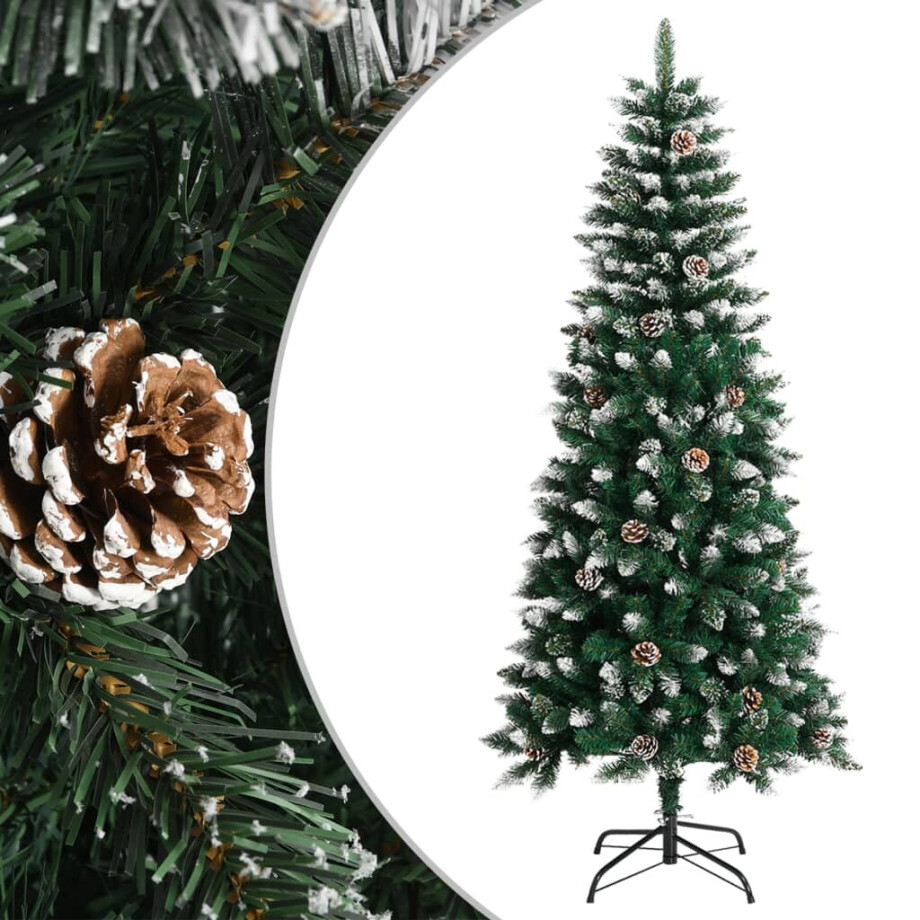 vidaXL Kunstkerstboom met standaard 150 cm PVC groen afbeelding 1