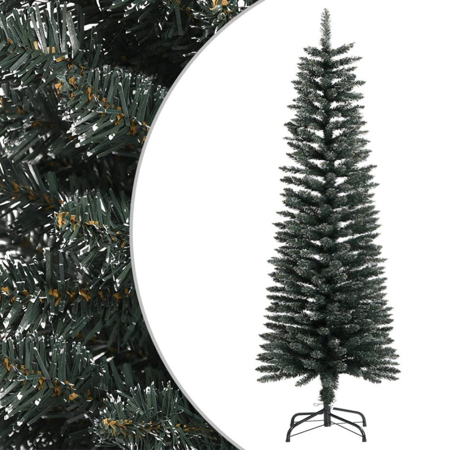 vidaXL Kunstkerstboom met standaard smal 120 cm PVC groen vidaXL Kunstkerstboom met standaard smal 120 cm PVC groen afbeelding 1