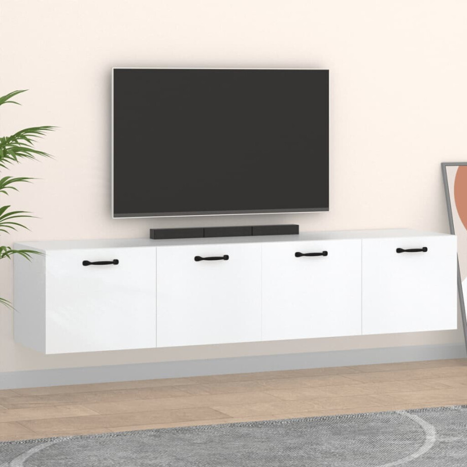 vidaXL Wandkasten 2 st 60x36,5x35 cm bewerkt hout wit vidaXL Wandkasten 2 st 60x36,5x35 cm bewerkt hout wit afbeelding 1