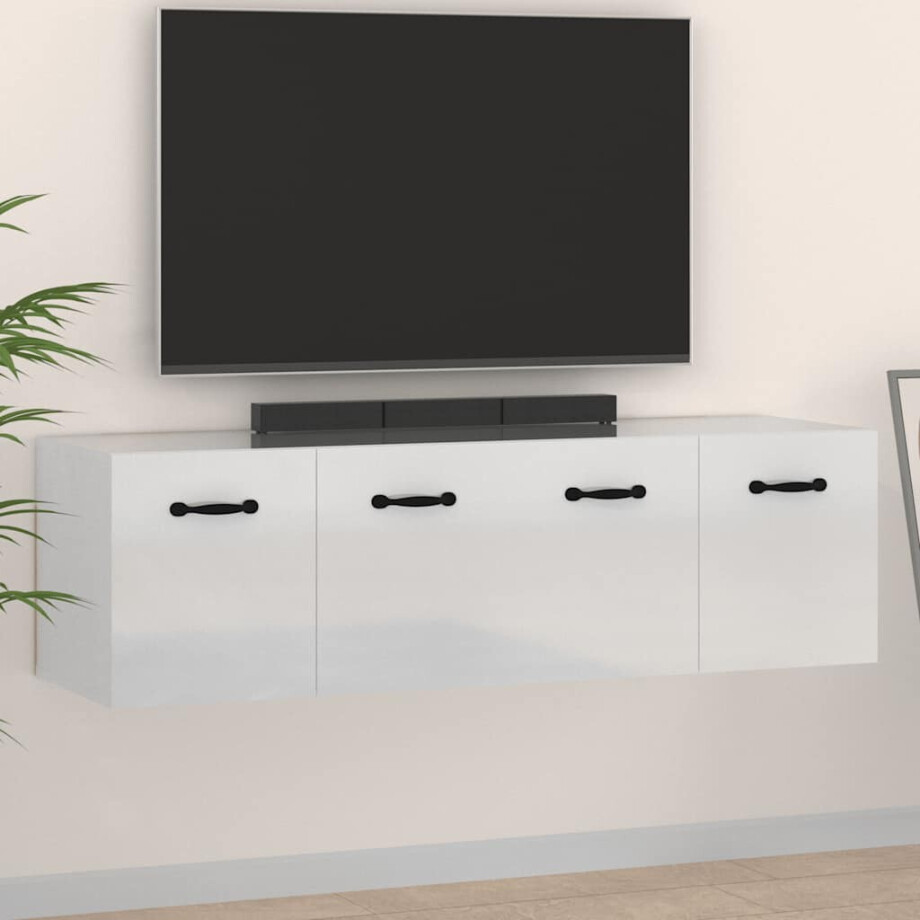 vidaXL Wandkasten 2 st 80x36,5x35 cm bewerkt hout hoogglans wit vidaXL Wandkasten 2 st 80x36,5x35 cm bewerkt hout hoogglans wit afbeelding 1