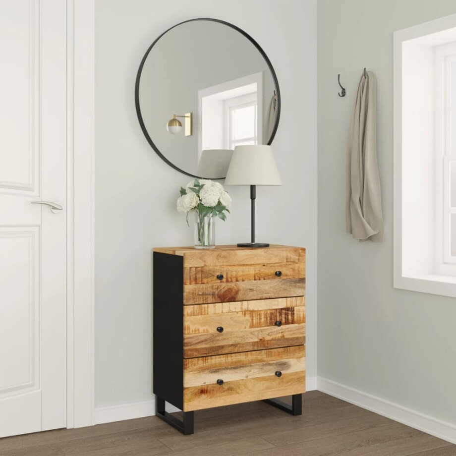 vidaXL Dressoir 60x33x75 cm massief mangohout vidaXL Dressoir 60x33x75 cm massief mangohout afbeelding 1