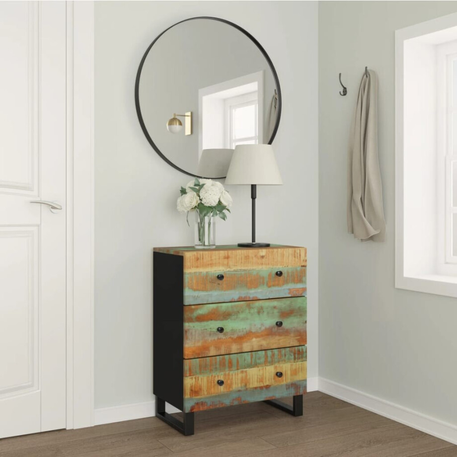 vidaXL Dressoir 60x33x75 cm massief gerecycled hout afbeelding 1