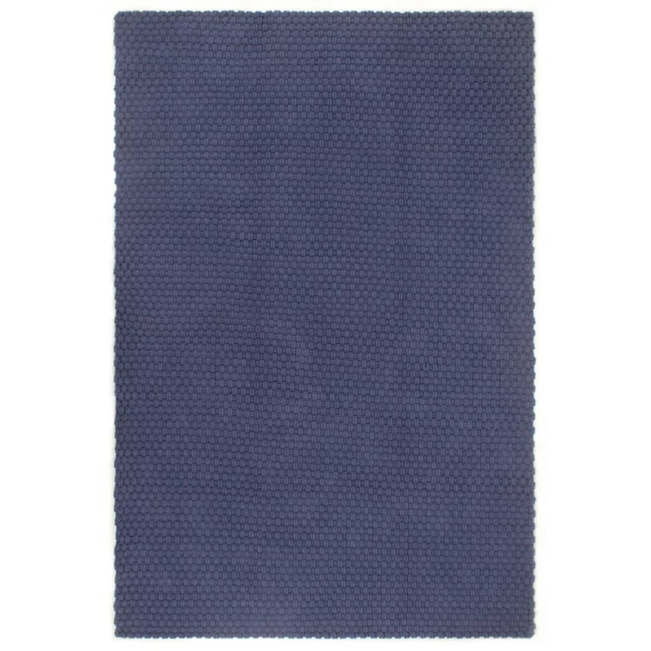 vidaXL Vloerkleed rechthoekig 160x230 cm katoen marineblauw vidaXL Vloerkleed rechthoekig 160x230 cm katoen marineblauw afbeelding 1