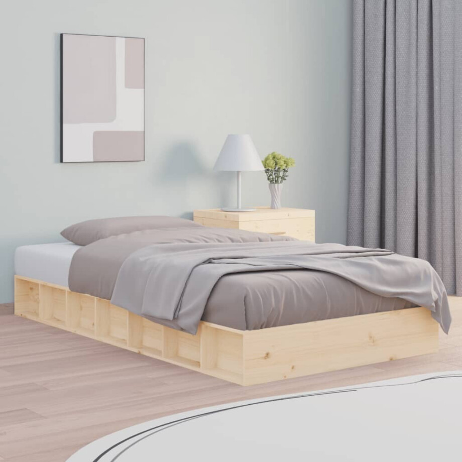 vidaXL Bedframe massief hout 120x190 cm afbeelding 1