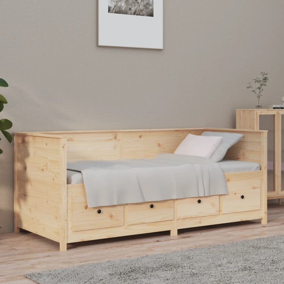 vidaXL Slaapbank zonder matras 90x190 cm massief grenenhout vidaXL Slaapbank zonder matras 90x190 cm massief grenenhout afbeelding 1