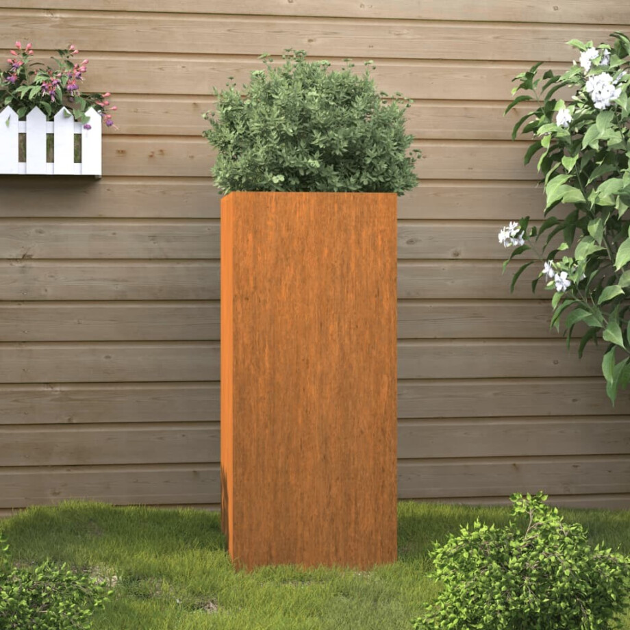 vidaXL Plantenbak 32x29x75 cm cortenstaal afbeelding 1