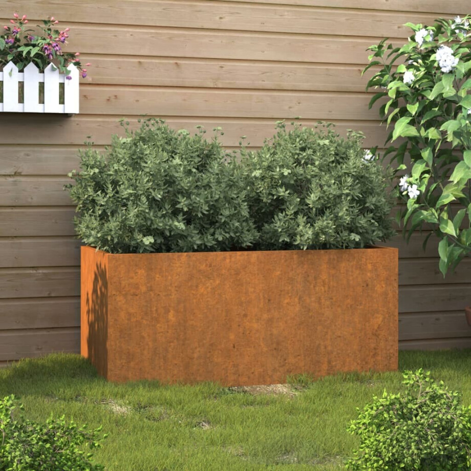vidaXL Plantenbak 62x30x29 cm cortenstaal vidaXL Plantenbak 62x30x29 cm cortenstaal afbeelding 1