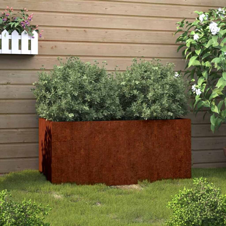vidaXL Plantenbak 62x40x39 cm cortenstaal vidaXL Plantenbak 62x40x39 cm cortenstaal afbeelding 1