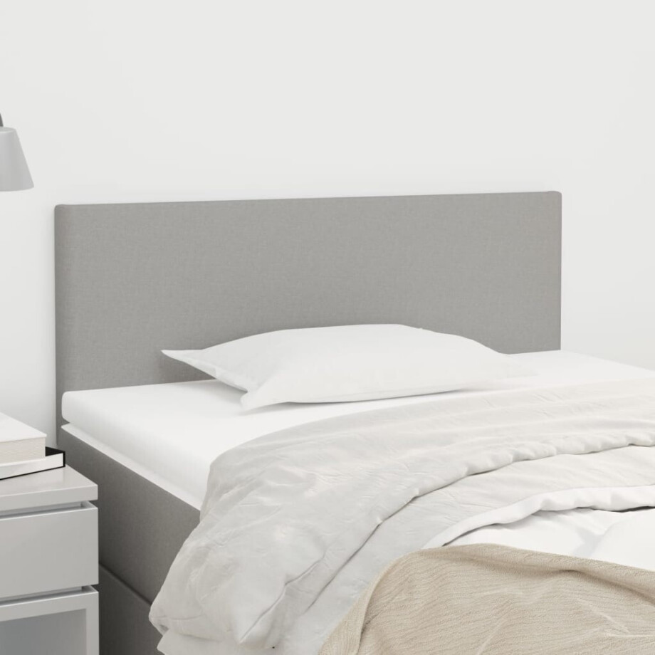 vidaXL Hoofdbord 80x5x78/88 cm stof lichtgrijs vidaXL Hoofdbord 80x5x78/88 cm stof lichtgrijs afbeelding 1