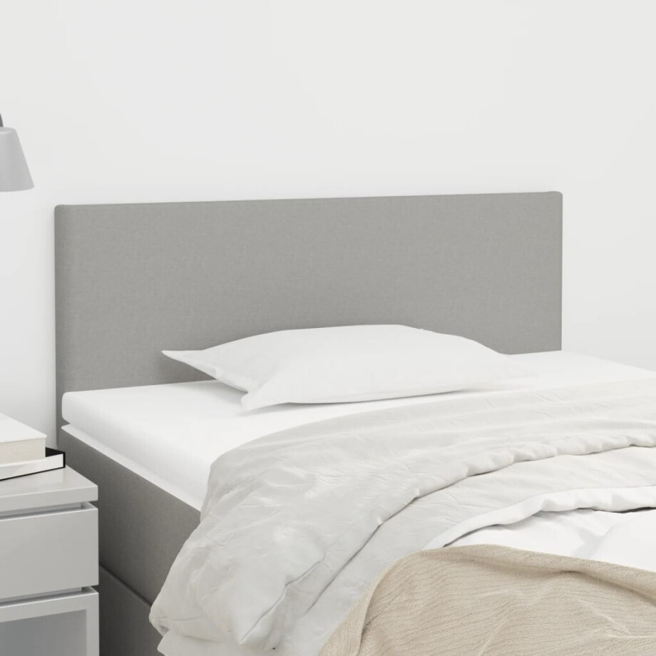 vidaXL Hoofdbord 90x5x78/88 cm stof lichtgrijs vidaXL Hoofdbord 90x5x78/88 cm stof lichtgrijs afbeelding 1