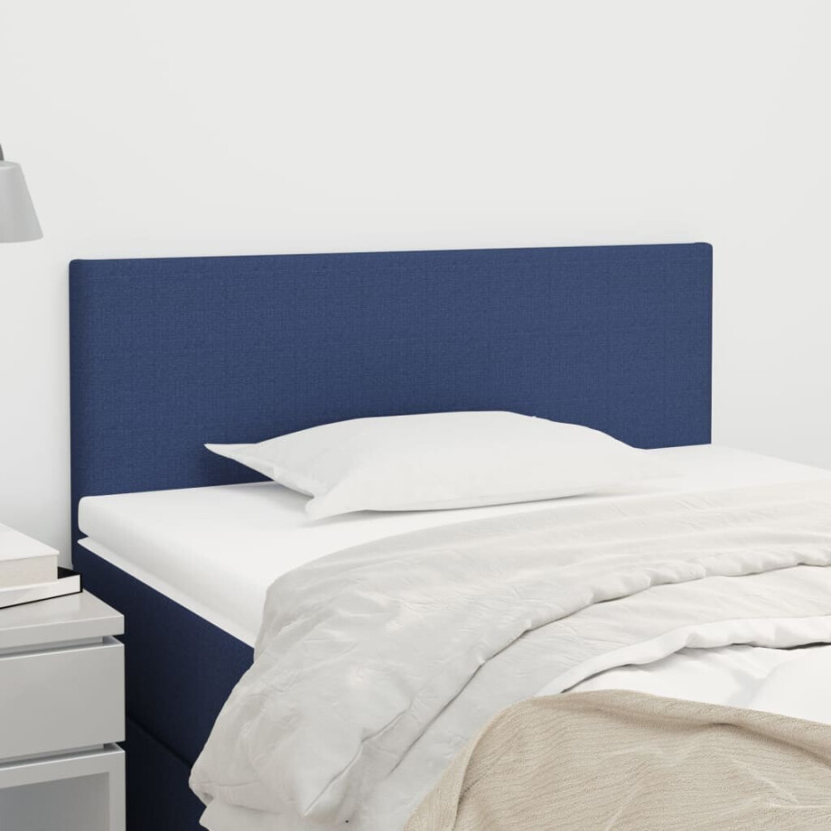vidaXL Hoofdbord 90x5x78/88 cm stof blauw afbeelding 1