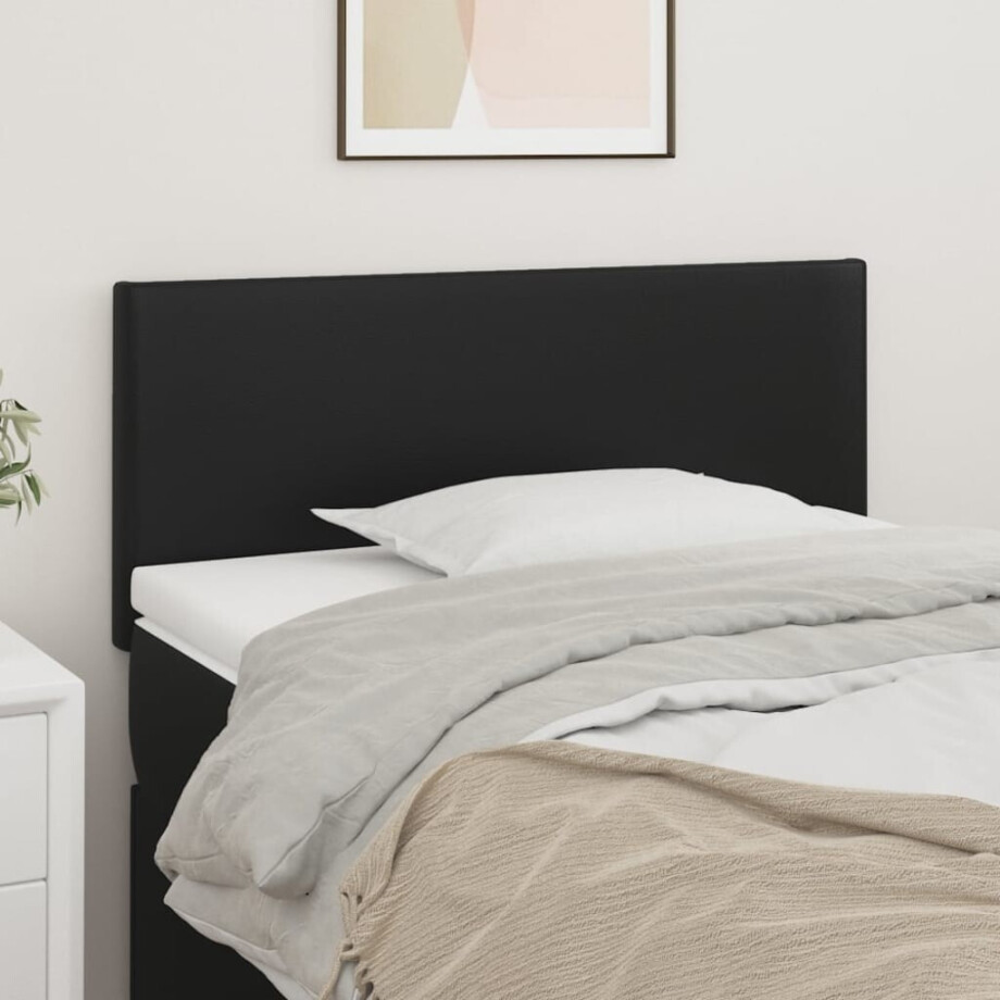 vidaXL Hoofdbord 90x5x78/88 cm kunstleer zwart afbeelding 1