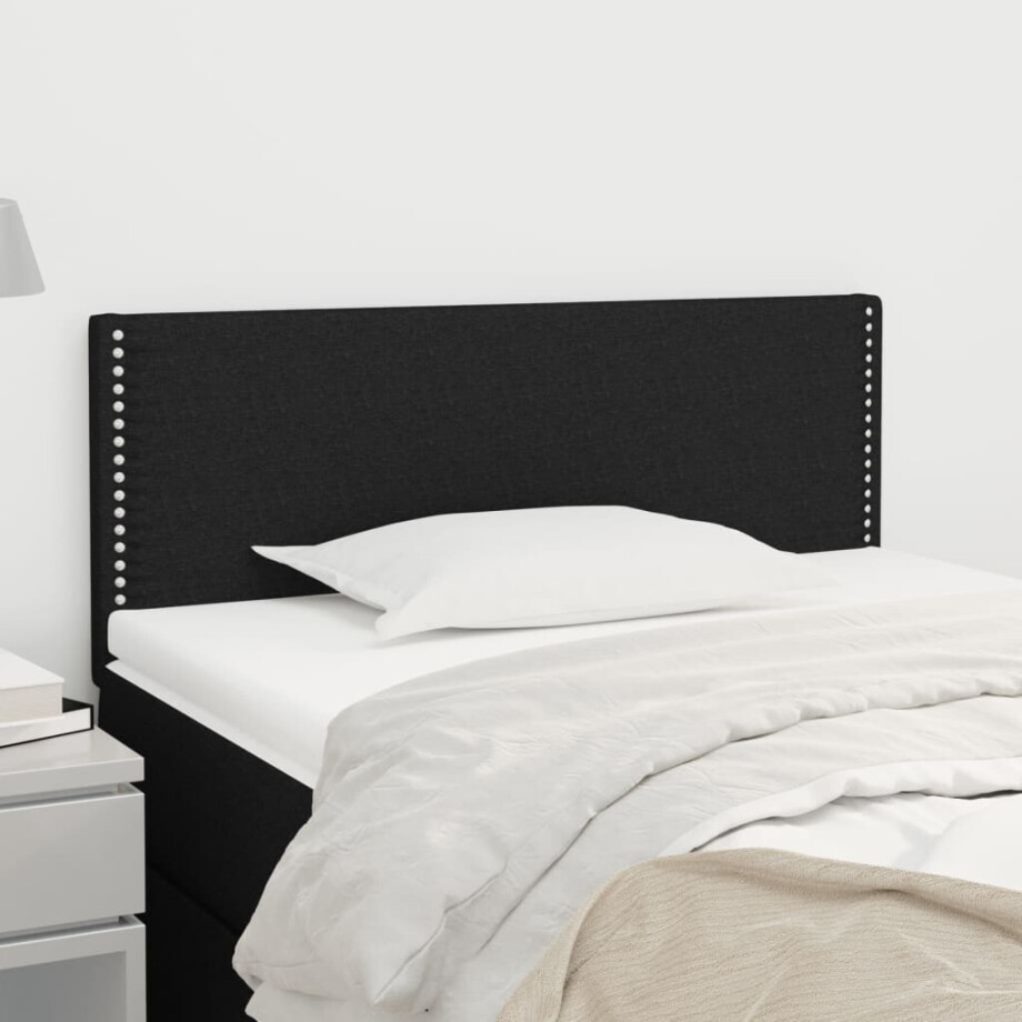 vidaXL Hoofdbord 80x5x78/88 cm stof zwart vidaXL Hoofdbord 80x5x78/88 cm stof zwart afbeelding 1