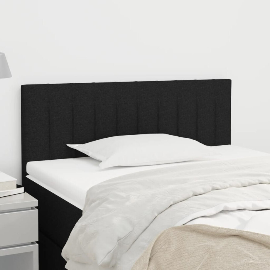 vidaXL Hoofdbord 80x5x78/88 cm stof zwart vidaXL Hoofdbord 80x5x78/88 cm stof zwart afbeelding 1