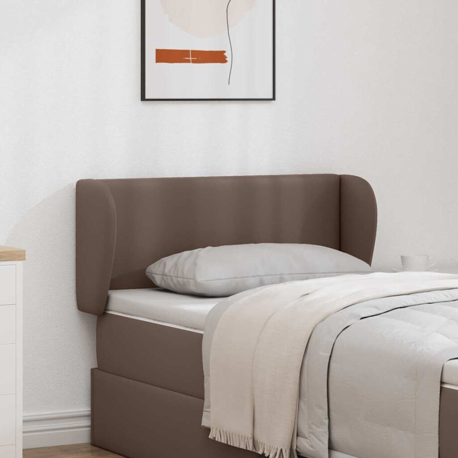 vidaXL Hoofdbordoor Bruin 40 x 23 x 6 cm Schuim en PVC afbeelding 1