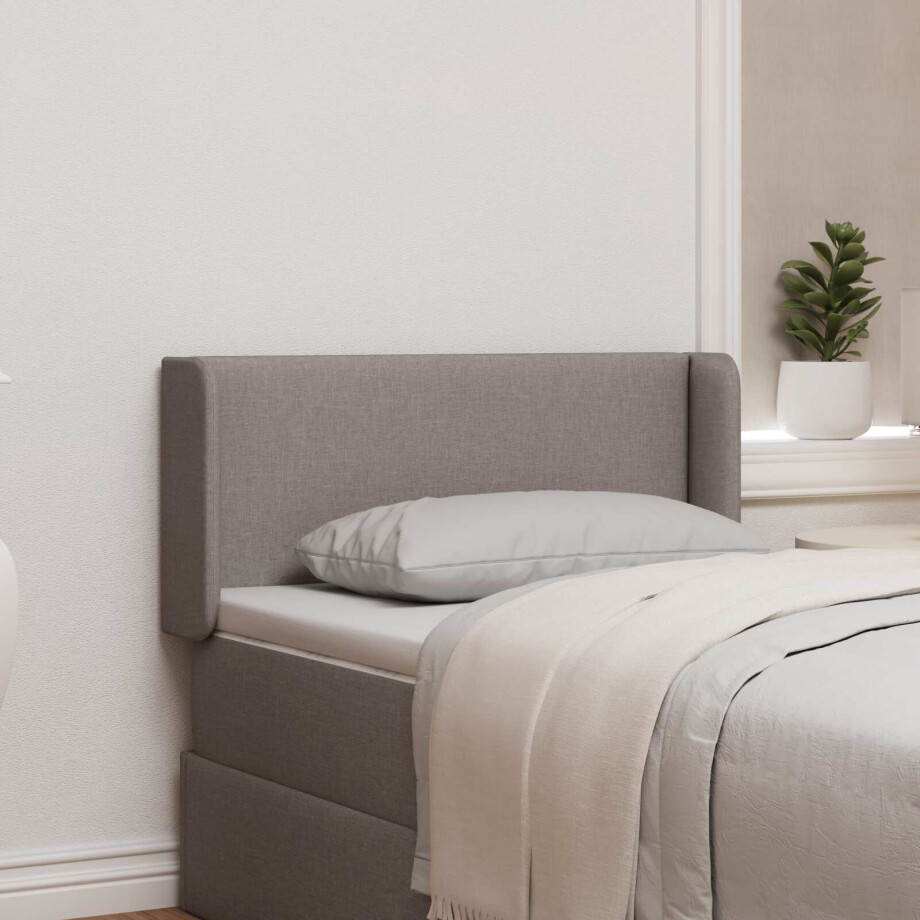 vidaXL Hoofdbord oor Taupe 40,5 x 40,5 x 4 cm Stof afbeelding 1
