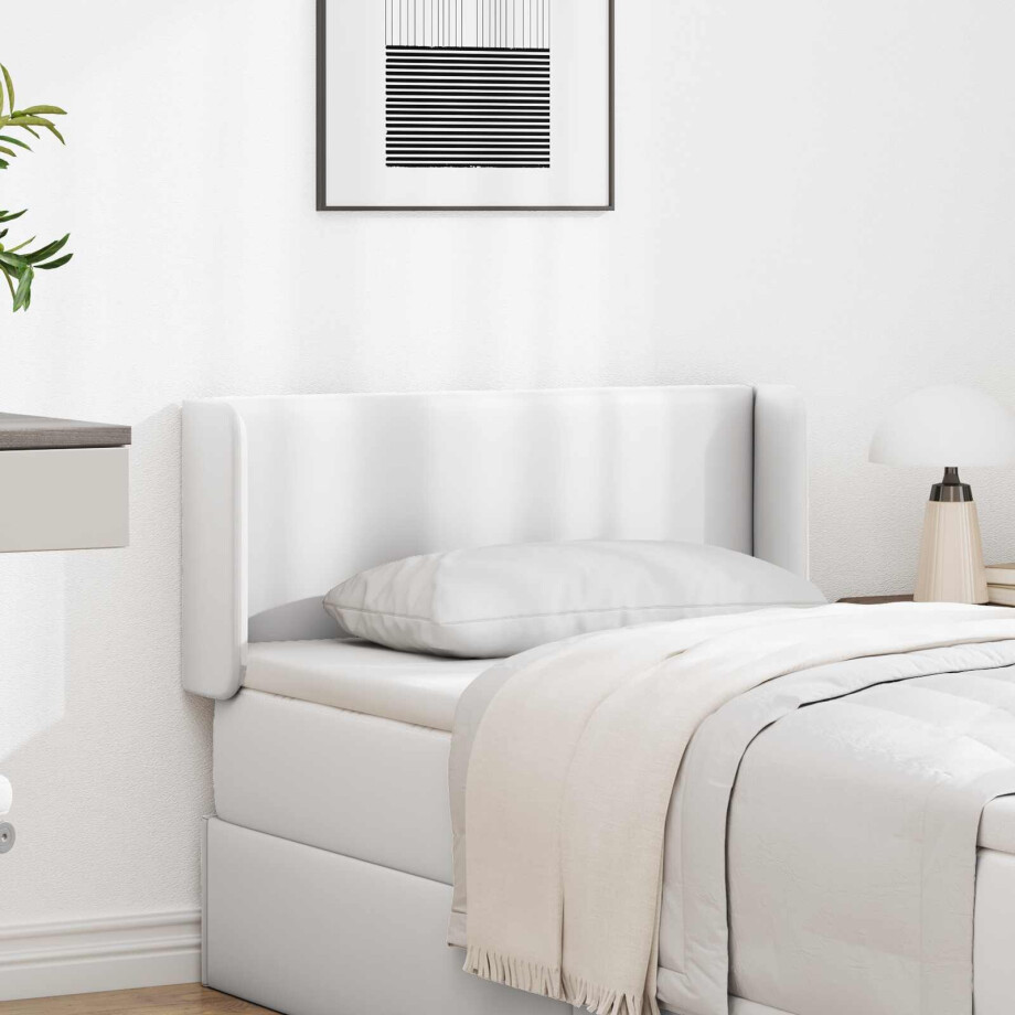 vidaXL Hoofdbord oor Wit 40,5 x 40,5 x 4 cm PVC afbeelding 1