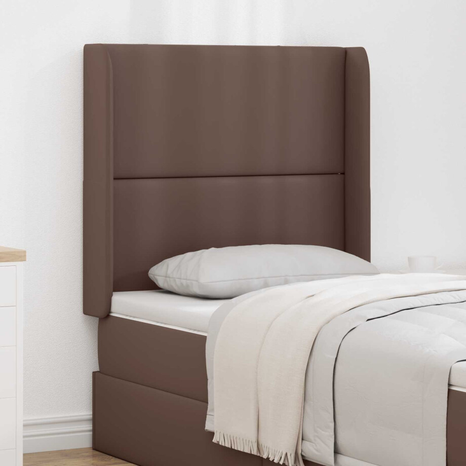 vidaXL Hoofdbord oor Bruin 80 x 16 x 4 cm PVC afbeelding 1