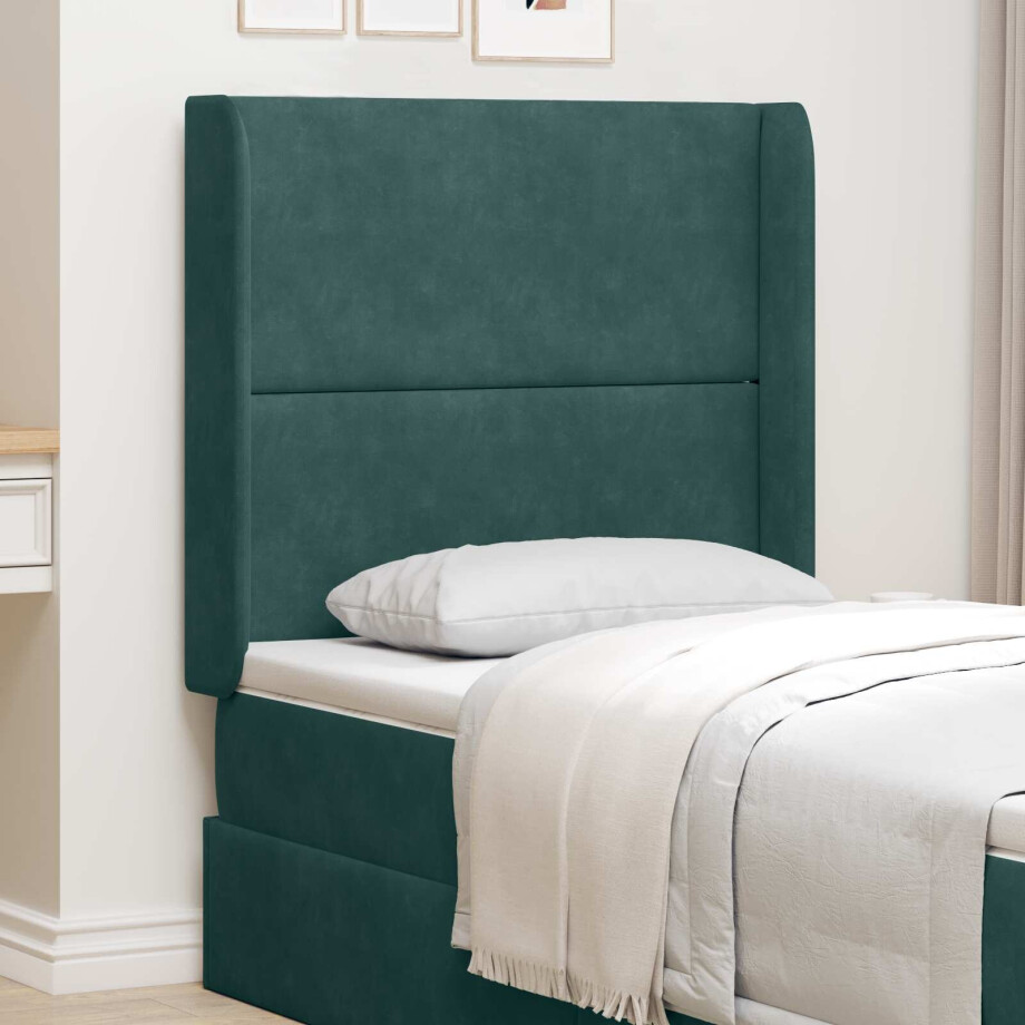vidaXL Hoofdbord oor Groen 80 x 16 x 4 cm Fluweel vidaXL Hoofdbord oor Groen 80 x 16 x 4 cm Fluweel afbeelding 1