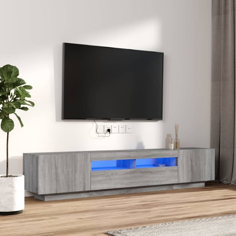 vidaXL 2-delige Tv-meubelset met LED bewerkt hout grijs sonoma eiken afbeelding 1