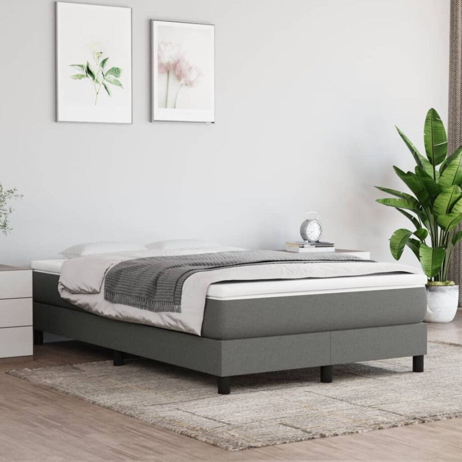 vidaXL Pocketveringmatras medium 120x200x20 cm stof donkergrijs vidaXL Pocketveringmatras medium 120x200x20 cm stof donkergrijs afbeelding 1