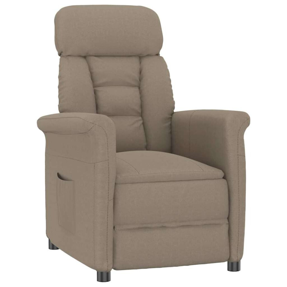 vidaXL Relaxstoel Taupe Taupe 70.5 x 96.5 x 95 cm Polyester vidaXL Relaxstoel Taupe Taupe 70.5 x 96.5 x 95 cm Polyester afbeelding 1