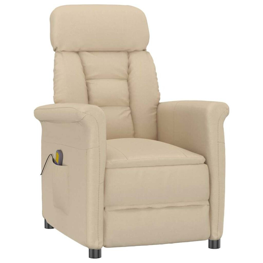 vidaXL Massagestoel Crème 96.5 x 70.5 x 95 cm Microvezel vidaXL Massagestoel Crème 96.5 x 70.5 x 95 cm Microvezel afbeelding 1