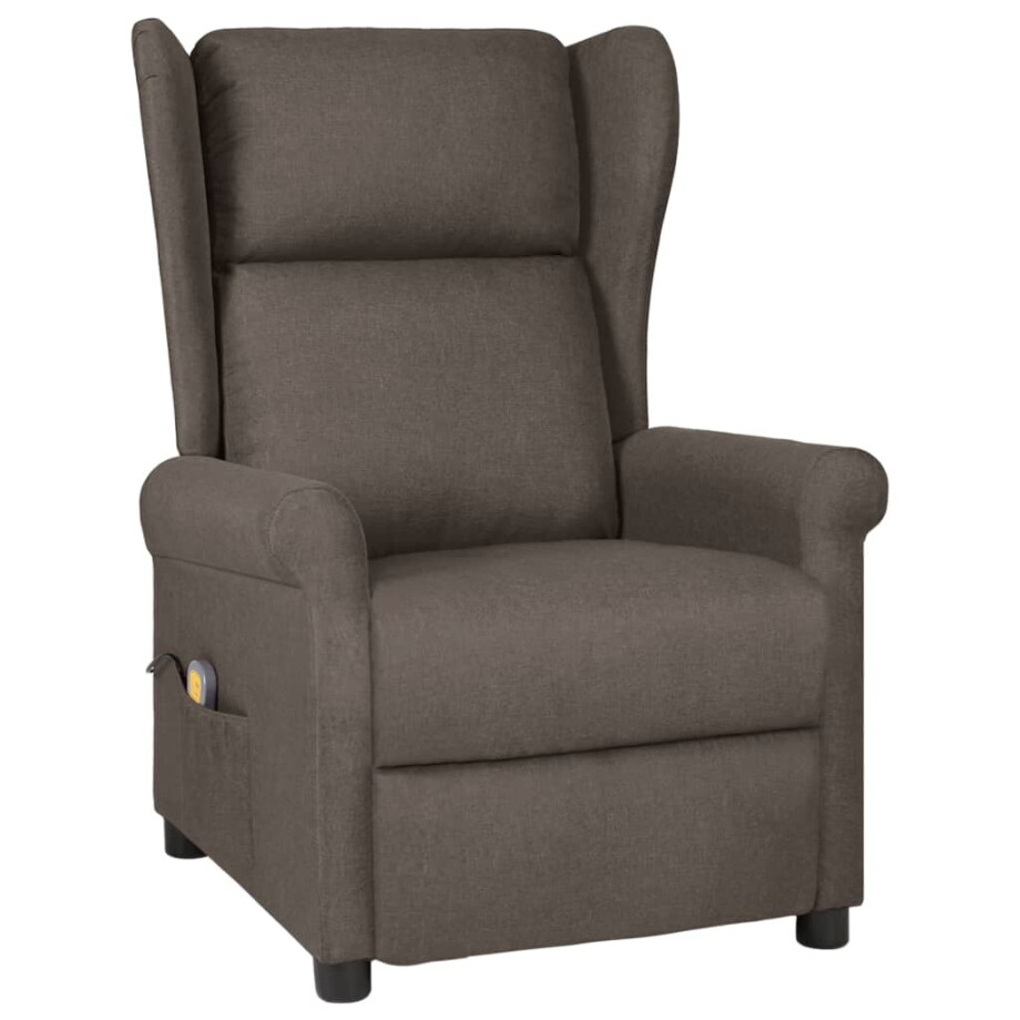 vidaXL Massagestoel stof bruin afbeelding 1