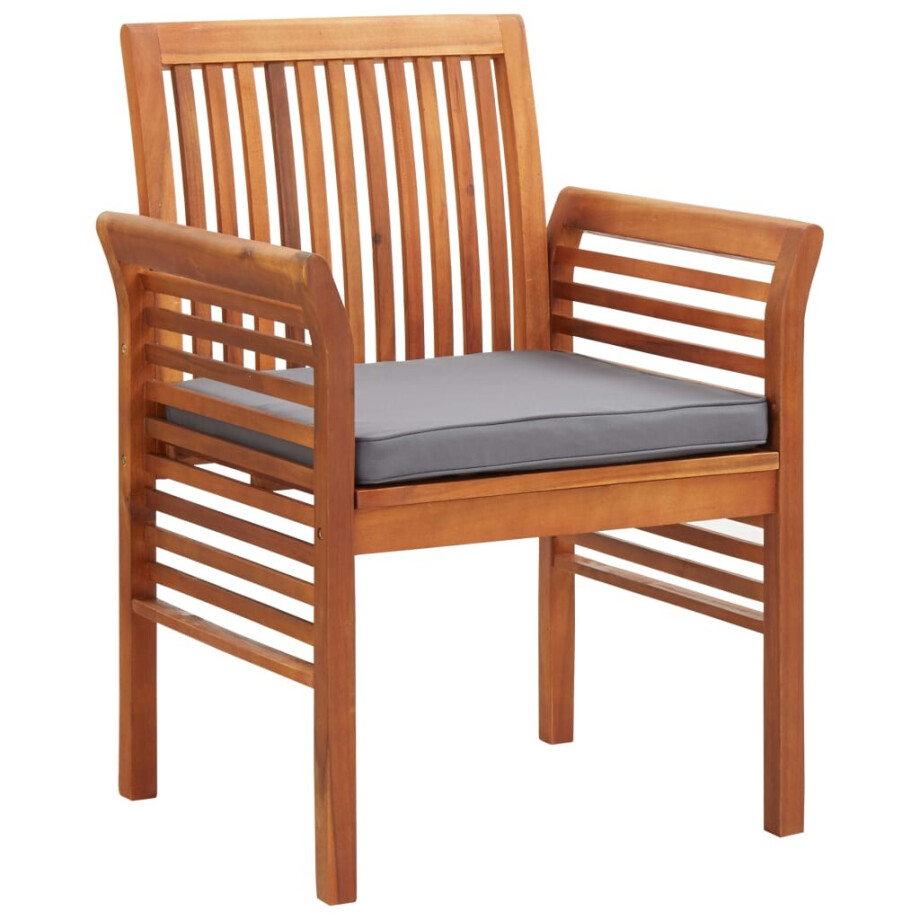 vidaXL Tuinstoelen 4 st met kussens massief acaciahout vidaXL Tuinstoelen 4 st met kussens massief acaciahout afbeelding 1
