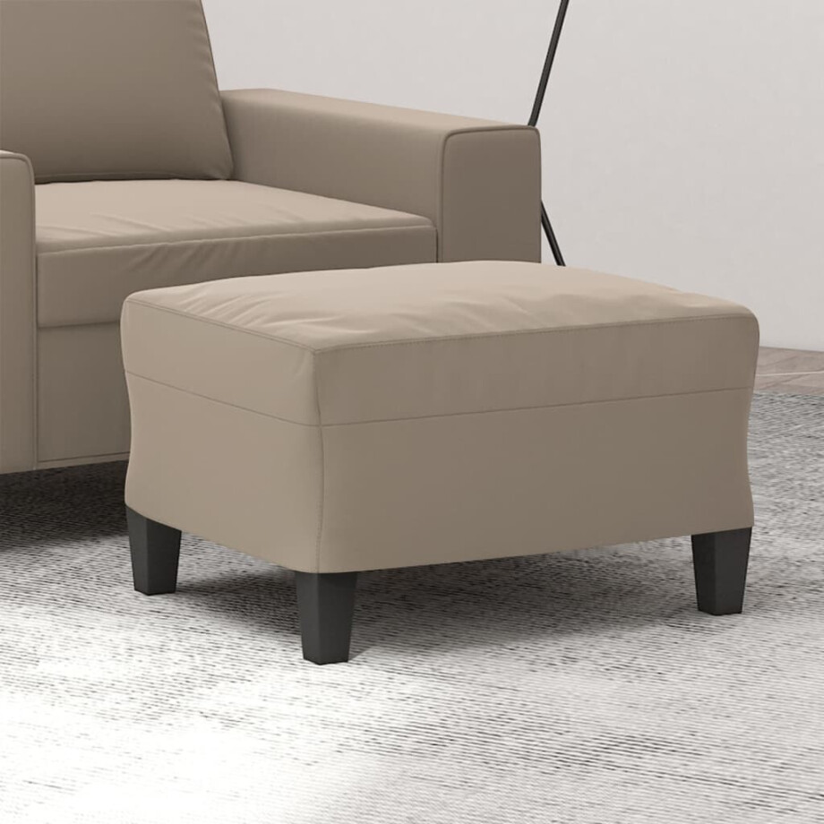 vidaXL Voetenbank 60x50x41 cm microvezelstof taupe afbeelding 1