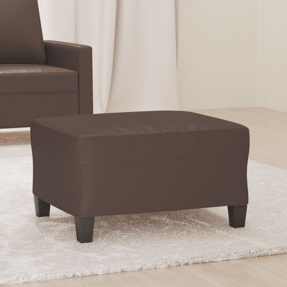 vidaXL Voetenbank 70x55x41 cm kunstleer bruin afbeelding 1