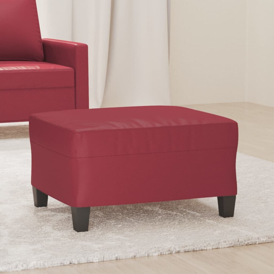 vidaXL Voetenbank 70x55x41 cm kunstleer wijnrood vidaXL Voetenbank 70x55x41 cm kunstleer wijnrood afbeelding 1